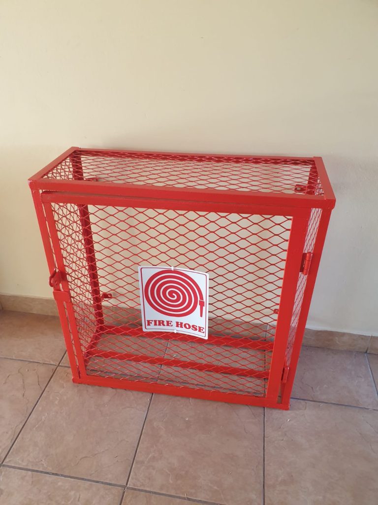 Fire-hose-reel-cage-box-fire-extinguisher-